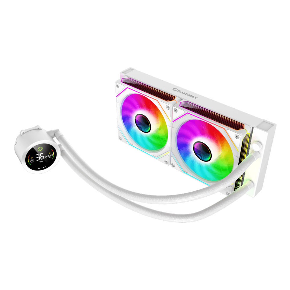 GAMEMAX IceBurg 240 Digital WH Liquid Cooler GAMEMAX IceBurg 240 Digital WH Liquid Cooler